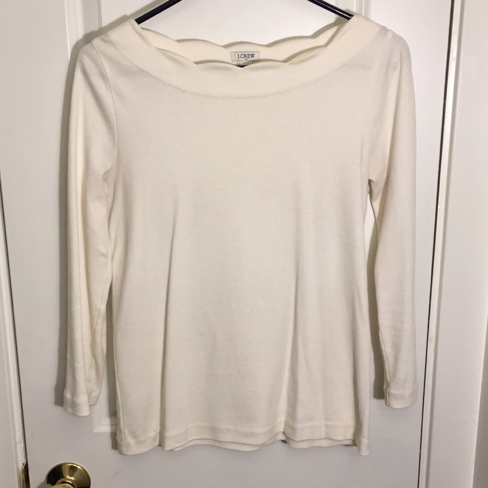 J. Crew Scalloped shirt